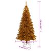 vidaXL K&uuml;nstlicher Weihnachtsbaum mit St&auml;nder Gold 210 cm PET