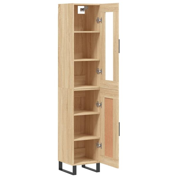 vidaXL Highboard Sonoma-Eiche 34,5x34x180 cm Holzwerkstoff