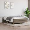 vidaXL Boxspringbett mit Matratze Taupe 140x200 cm Stoff