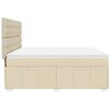 vidaXL Boxspringbett mit Matratze Creme 180x200 cm Stoff