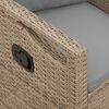 vidaXL Gartenbank mit Kissen Beige und Hellgrau 105 x 60 x 112 cm