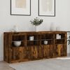 vidaXL Sideboard mit LED-Leuchten R&auml;uchereiche 163x37x67 cm