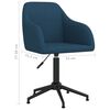 vidaXL Esszimmerst&uuml;hle 2 Stk. Drehbar Blau Samt