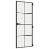 vidaXL Innent&uuml;r Schlank Schwarz 83x201,5 cm Hartglas & Aluminium