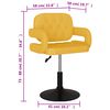 vidaXL Esszimmerstuhl Drehbar Senfgelb Stoff