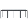 vidaXL Gartentisch Anthrazit 250 x 100 x 73 cm Poly-Rattan