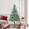 vidaXL K&uuml;nstlicher Weihnachtsbaum Gr&uuml;n 180 cm PVC und Stahl