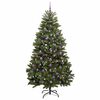 vidaXL K&uuml;nstlicher Weihnachtsbaum Gr&uuml;n 210 cm PVC und Metall