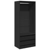 vidaXL Kleiderschrank Schwarz 80x50x200 cm Holzwerkstoff