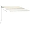 vidaXL Markise Manuell Einziehbar mit LED 300x250 cm Creme