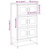 vidaXL Highboard Weiß 68x39x123 cm Stahl