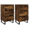 vidaXL Nachttische 2 Stk. R&auml;uchereiche 40x35x69 cm Holzwerkstoff
