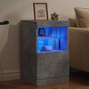 vidaXL Sideboard mit LED-Leuchten Betongrau 41x37x67 cm