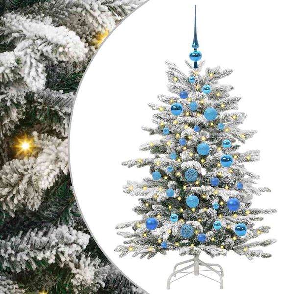 vidaXL Künstlicher klappbarer Weihnachtsbaum Weiß 120 cm PE und PVC
