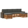 vidaXL Sofagarnituren 6 pcs Natur und Anthrazit Massivholz Akazie