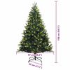 vidaXL K&uuml;nstlicher geflammter Weihnachtsbaum 150 LEDs Gr&uuml;n 150 cm