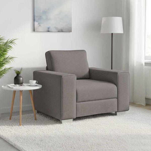 vidaXL Sofa 59cm Taupe Stoff