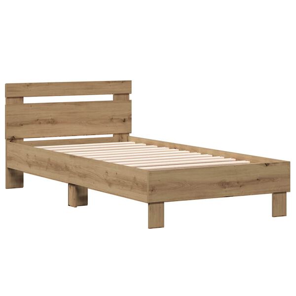 vidaXL Bettrahmen Artisan-Eiche 193 x 95 x 88 cm Holzwerkstoff