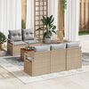 vidaXL Garten-Sofa-Set 6 pcs Beige und Hellgrau