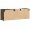 vidaXL TV-Wandschrank LED-Beleuchtung Braun Eichen-Optik 130x31x45 cm
