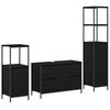 vidaXL Badezimmerm&ouml;bel-Set 3 stk. Schwarz Eichen-Optik