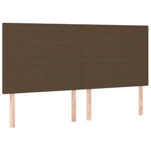 vidaXL Kopfteil Dunkelbraun 180x5x118/128 cm Stoff