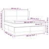 vidaXL Boxspringbett mit Matratze Grau 180x200 cm Kunstleder