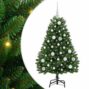 vidaXL K&uuml;nstlicher klappbarer Weihnachtsbaum Gr&uuml;n 120 cm PVC und Stahl