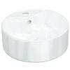 vidaXL Waschbecken Wei&szlig; 40x14,5 cm Keramik Rund