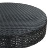 vidaXL 3-tlg. Gartenbar-Set mit Kissen Schwarz Poly Rattan