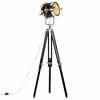 vidaXL Stativlampe Schwarz Mango Massivholz 171 cm