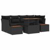 vidaXL Gartensofa-set 9 Stk. Schwarz und Braun