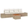vidaXL Gartensofa-set 5 stk. Beige und Creme Poly-Rattan
