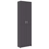 vidaXL Garderobenschrank Grau 55x25x189 cm Holzwerkstoff
