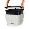 LECHUZA Pflanzgef&auml;&szlig; BACINO Cottage ALL-IN-ONE 30x30 cm Wei&szlig;
