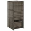 vidaXL Gartenschrank Grau 50x55x115 cm Poly Rattan