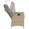 vidaXL 5-tlg. Garten-Essgruppe mit Kissen Beige Poly Rattan
