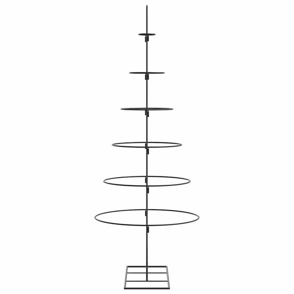 vidaXL Metall-Weihnachtsbaum für Dekorationen Schwarz 150 cm