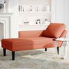 vidaXL Chaiselongue mit Kissen Rot-orange Cordstoff