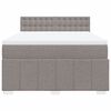 vidaXL Boxspringbett mit Matratze Taupe 140x190 cm Stoff