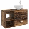 vidaXL Badezimmerm&ouml;bel-Set 2 pcs Altholz Holzwerkstoff