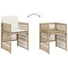 vidaXL 17-tlg. Garten-Essgruppe mit Kissen Beige Poly Rattan