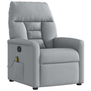 vidaXL Massagesessel Hellgrau Stoff