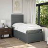 vidaXL Boxspringbett mit Matratze Dunkelgrau 100x200 cm Stoff
