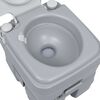 vidaXL Tragbare Campingtoilette Grau 20+10 L