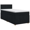vidaXL Boxspringbett mit Matratze Schwarz 100 x 200 cm Stoff