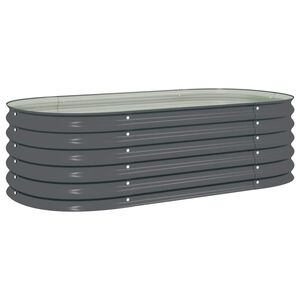 vidaXL Garten-Hochbeet 160x80x44 cm Verzinkter Stahl Grau