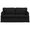 vidaXL Sofa 140cm Schwarz Metall
