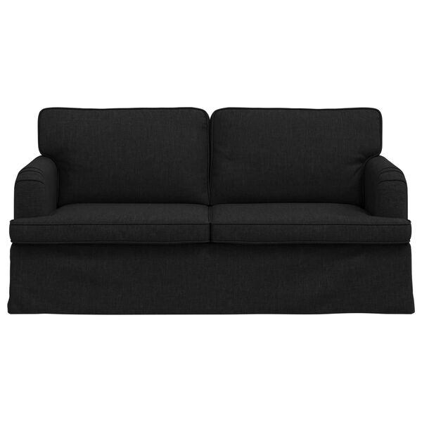 vidaXL Sofa 140cm Schwarz Metall