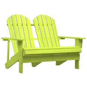 vidaXL Adirondack-Gartenbank 2-Sitzer Massivholz Tanne Gr&uuml;n